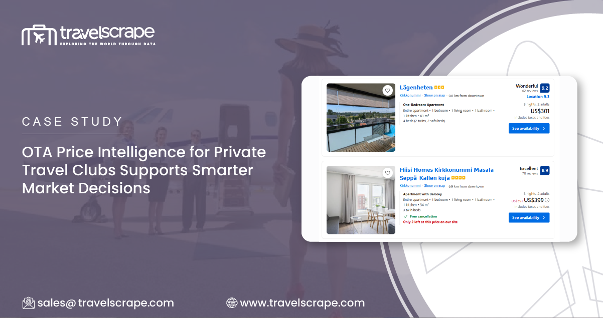 OTA Price Intelligence for Private Travel Clubs for Market Decisions